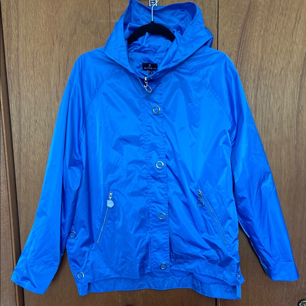 MARBLE Scotland Packable Hood Unisex Raincoat NWOT